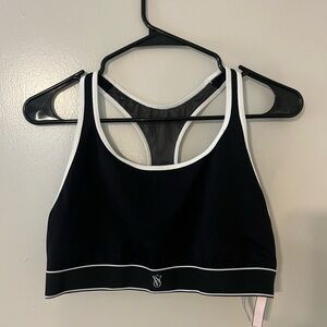 Victoria's Secret Black Sports Bra with White Trim